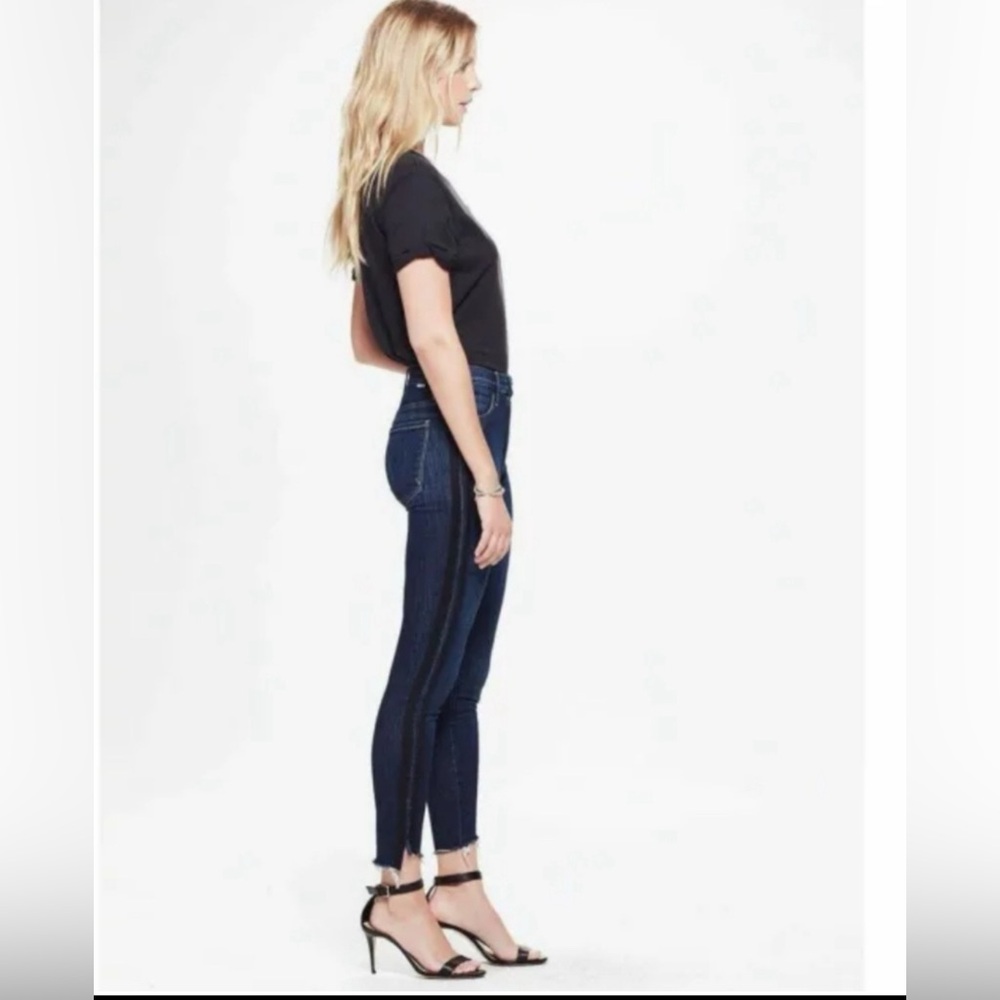 MOTHER Stunner Zip Ankle Step Fray Jeans in
Sweeping Racer 25 - Picture 2 of 8